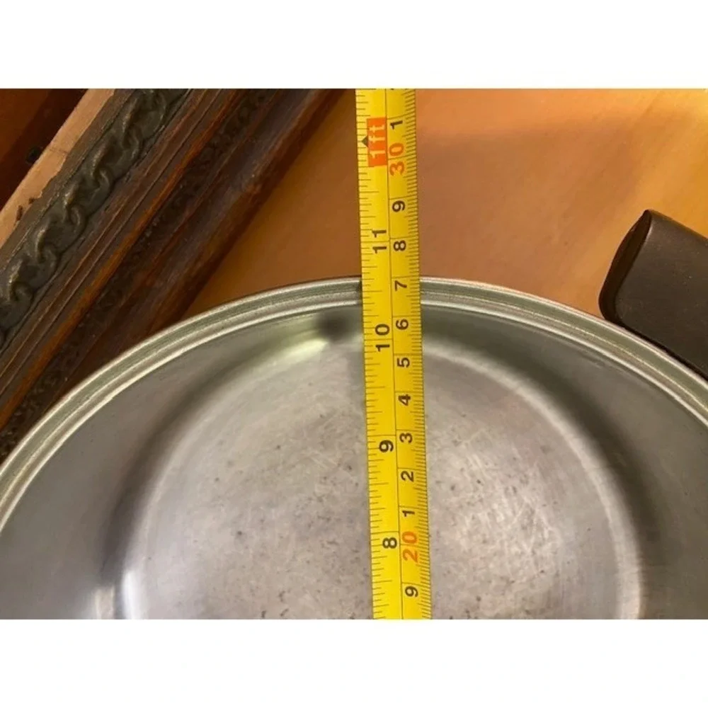 Vintage Revere Ware Copper Clad 1801 Stainless Steel Stock Pot with ECKO Lid USA